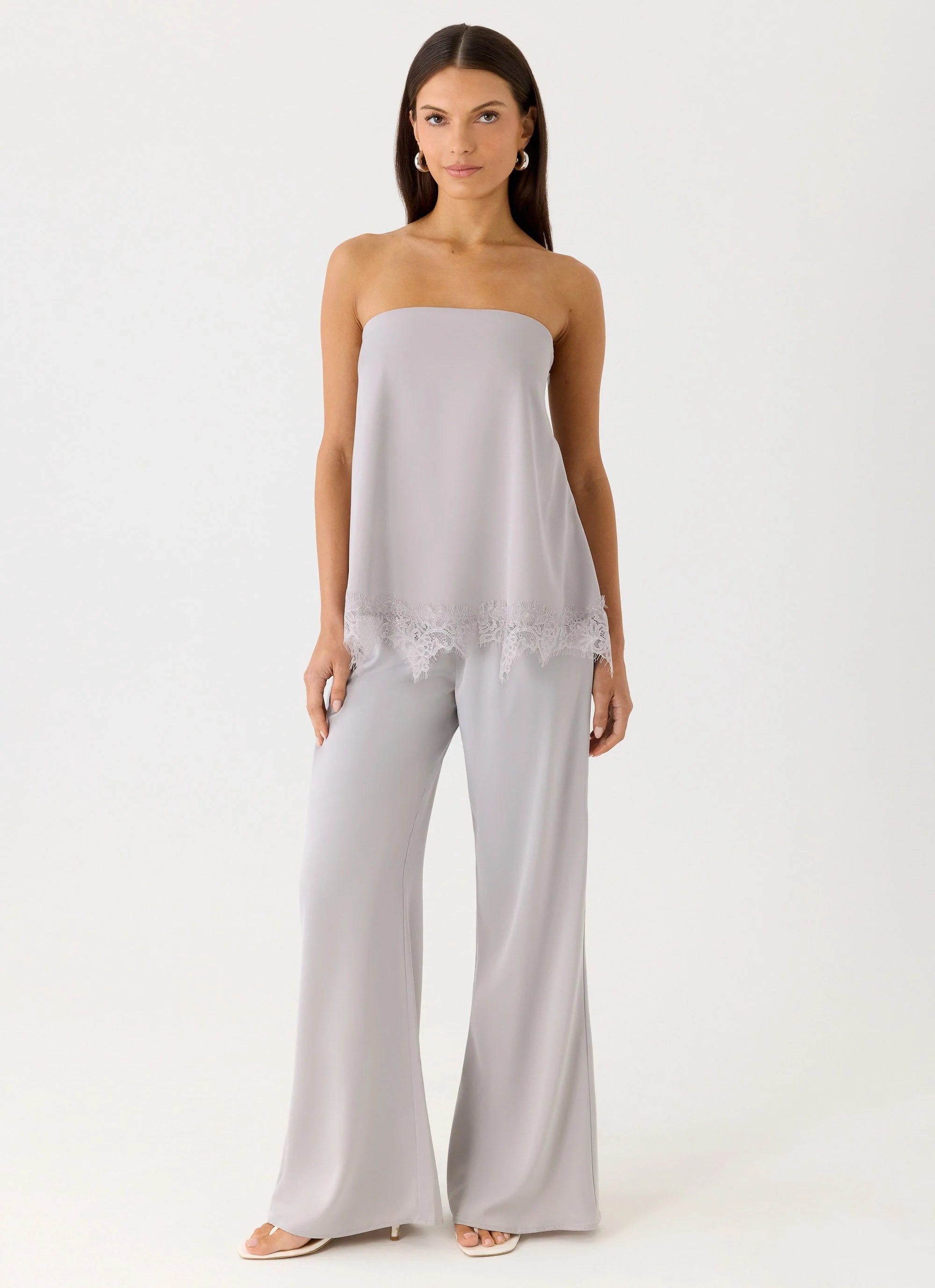 Sorena Low Rise Flared Pants Misty Blue