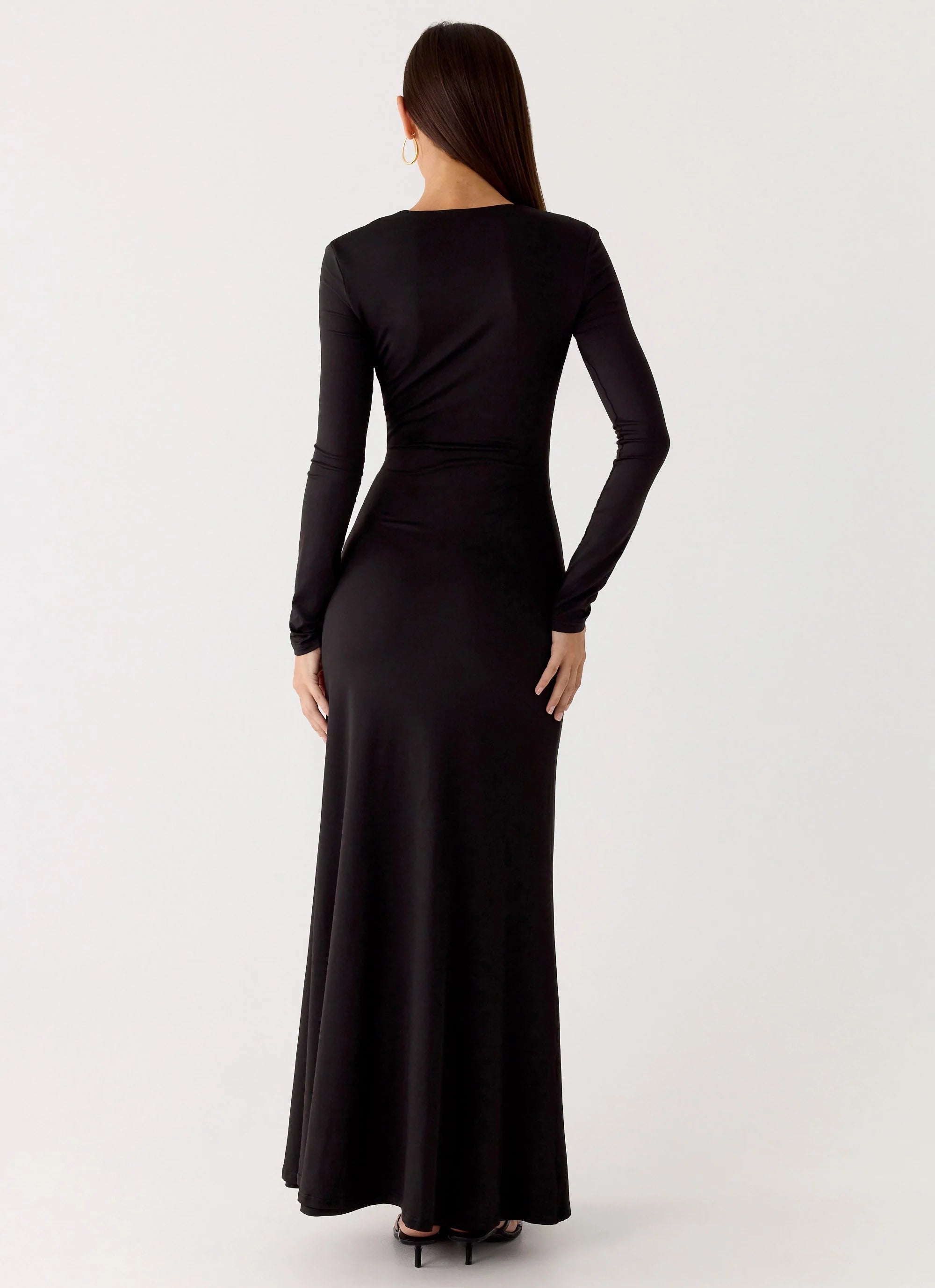 Palm Haze Maxi Dress Black