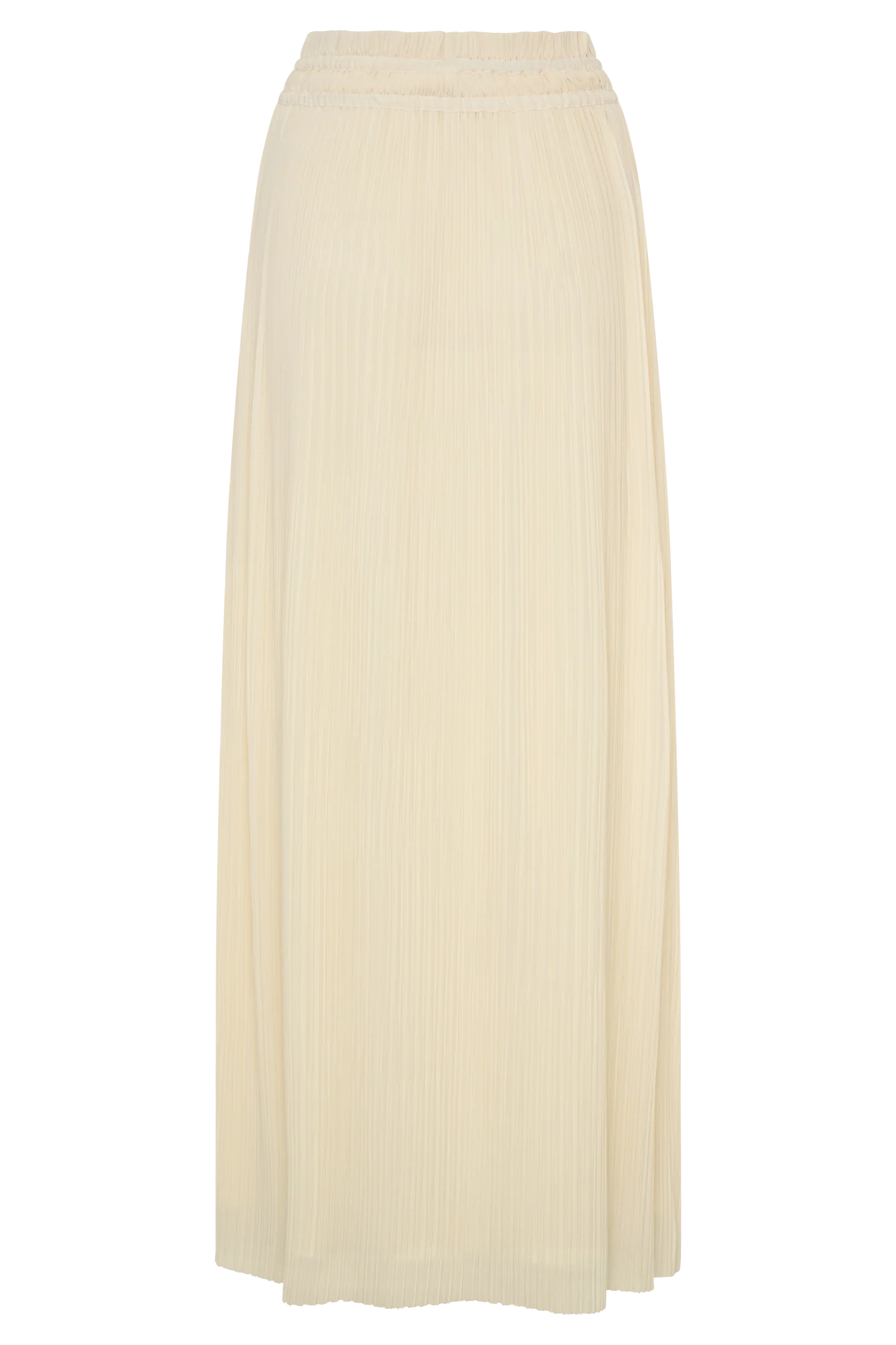 Amaris Gathered Plisse Maxi Skirt Lemon
