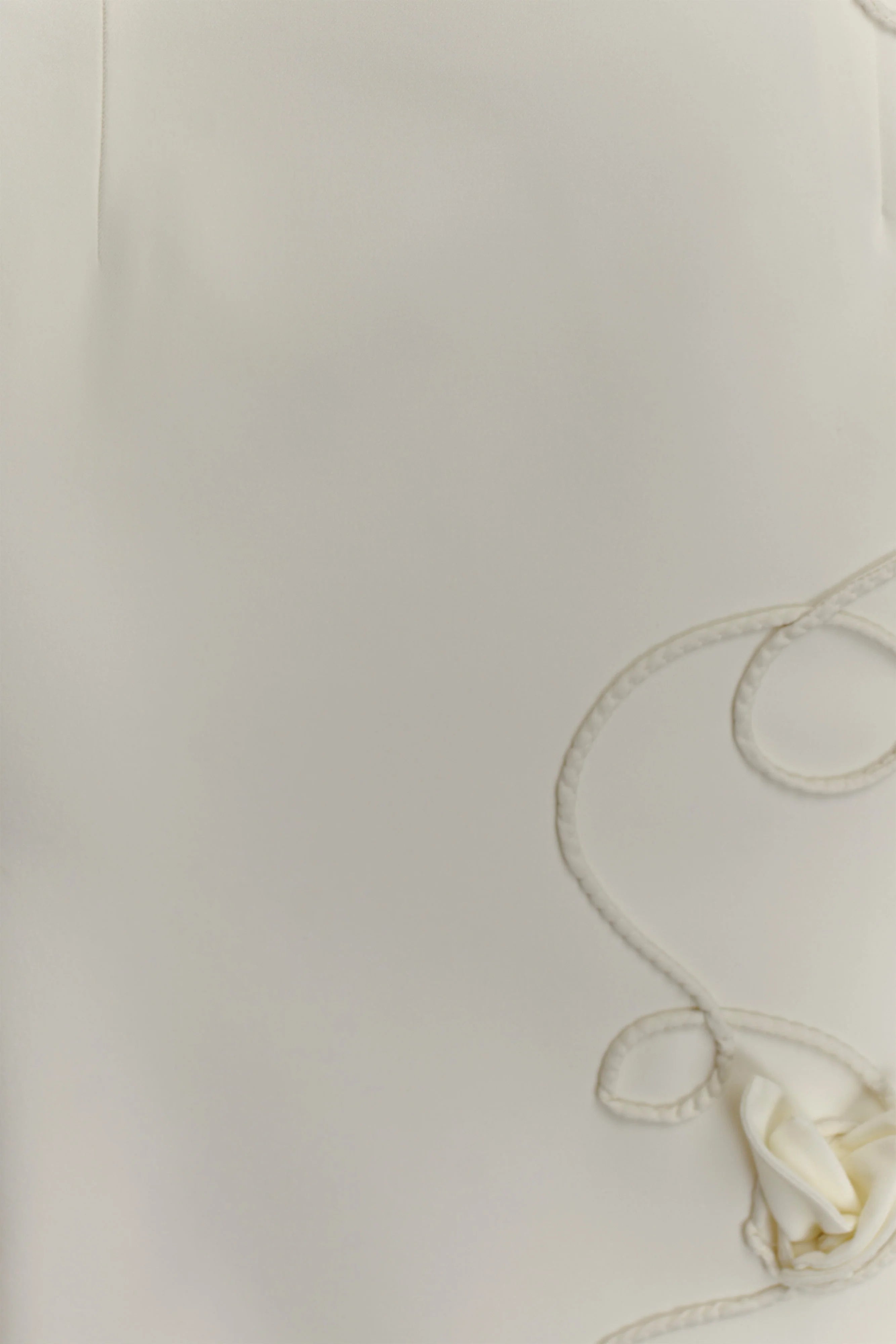 Virginia Suiting Embroidered Midi Dress White