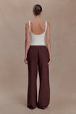 Janayia Cotton Wide Leg Pants Dark Espresso
