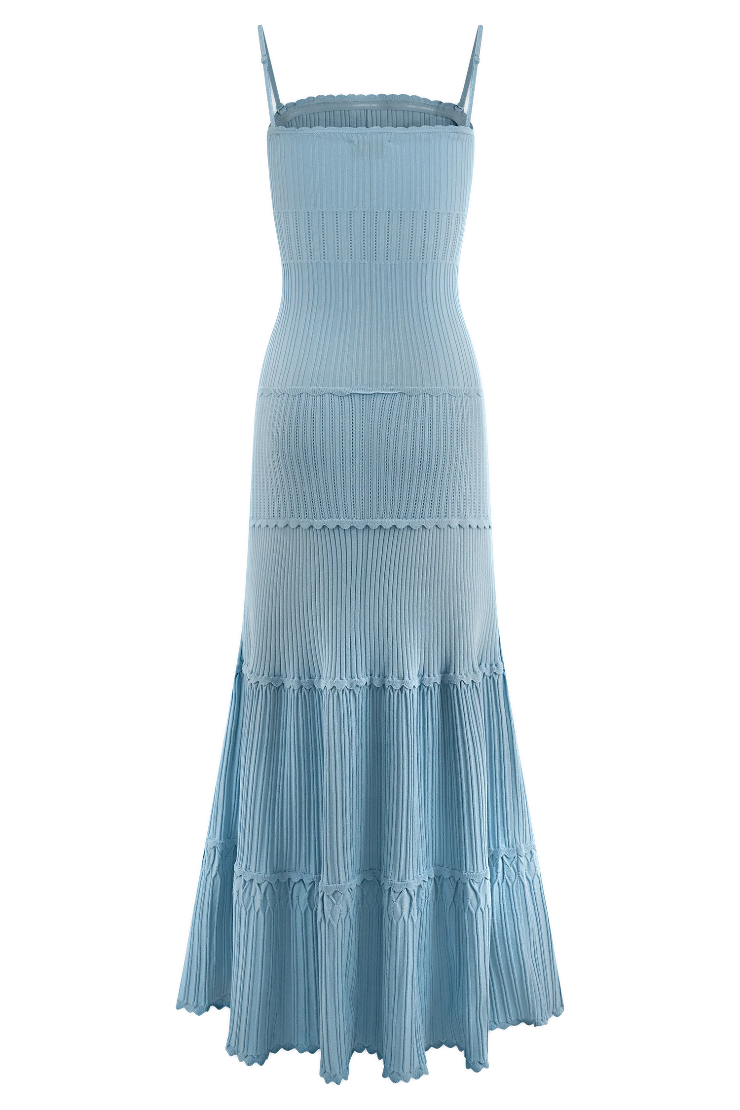 Finley Pointelle Knit Maxi Dress Cornflower Blue
