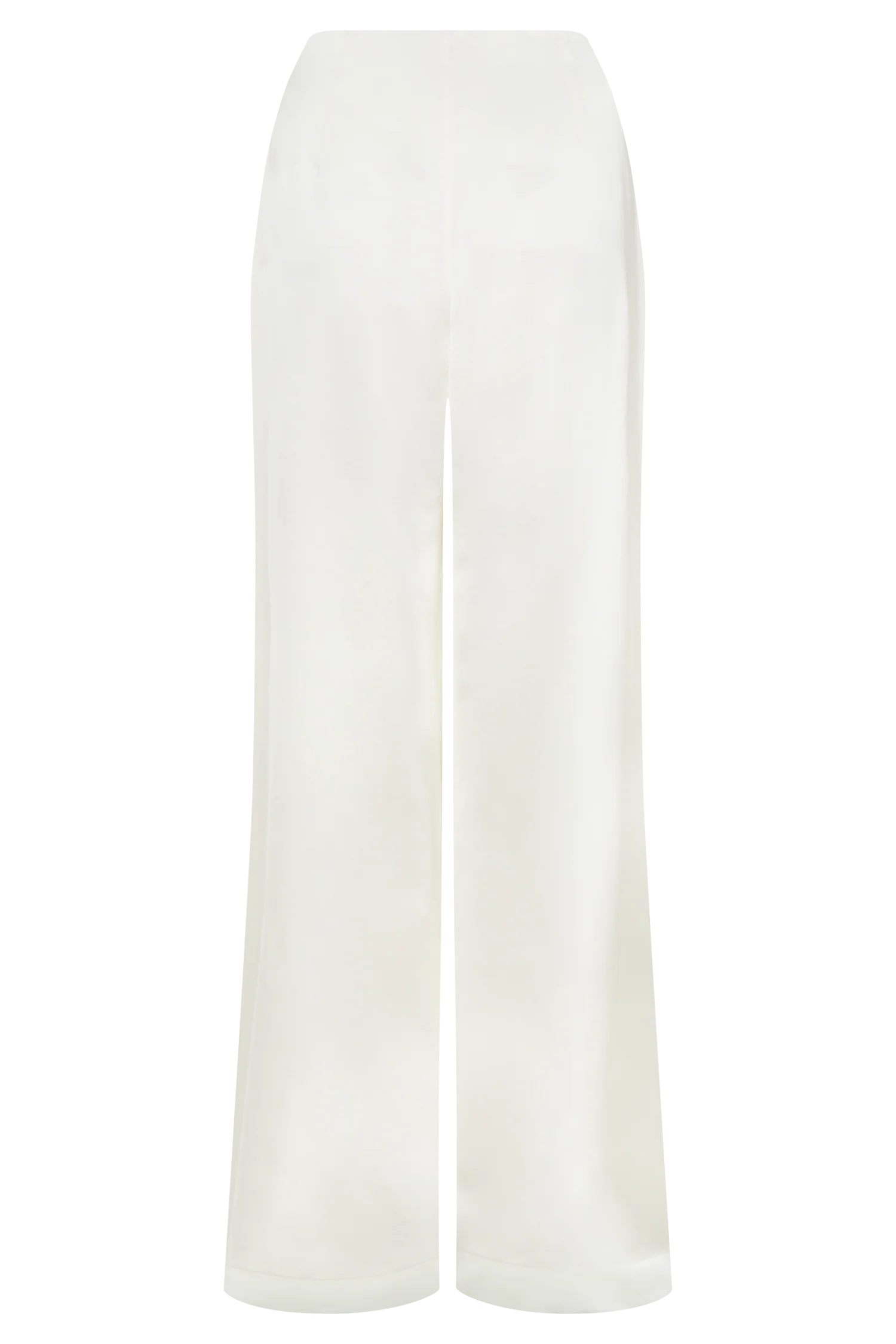 Sydney Straight Leg Satin Pants Ivory