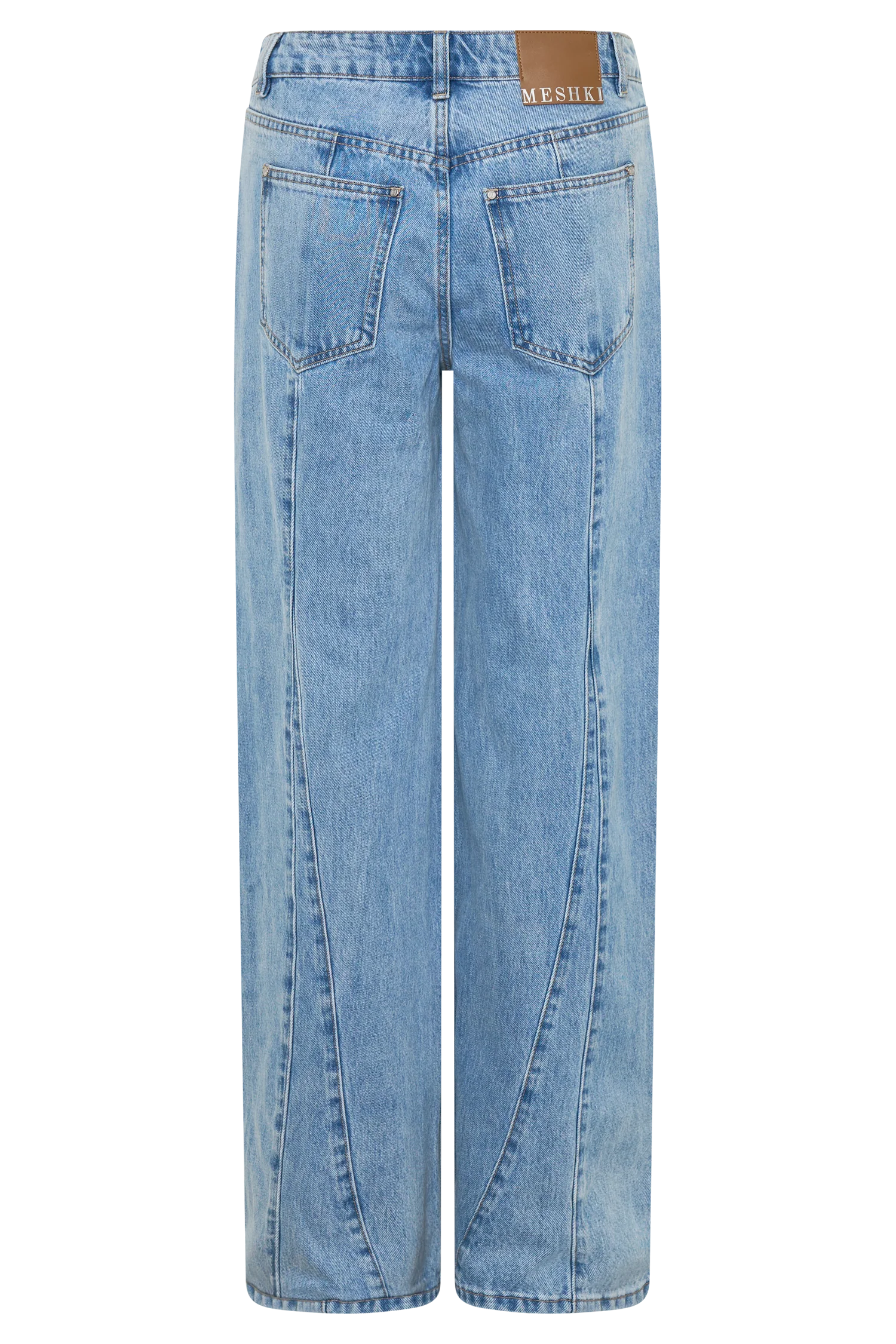 Roy Mid Rise Wide Leg Denim Jeans Classic Blue