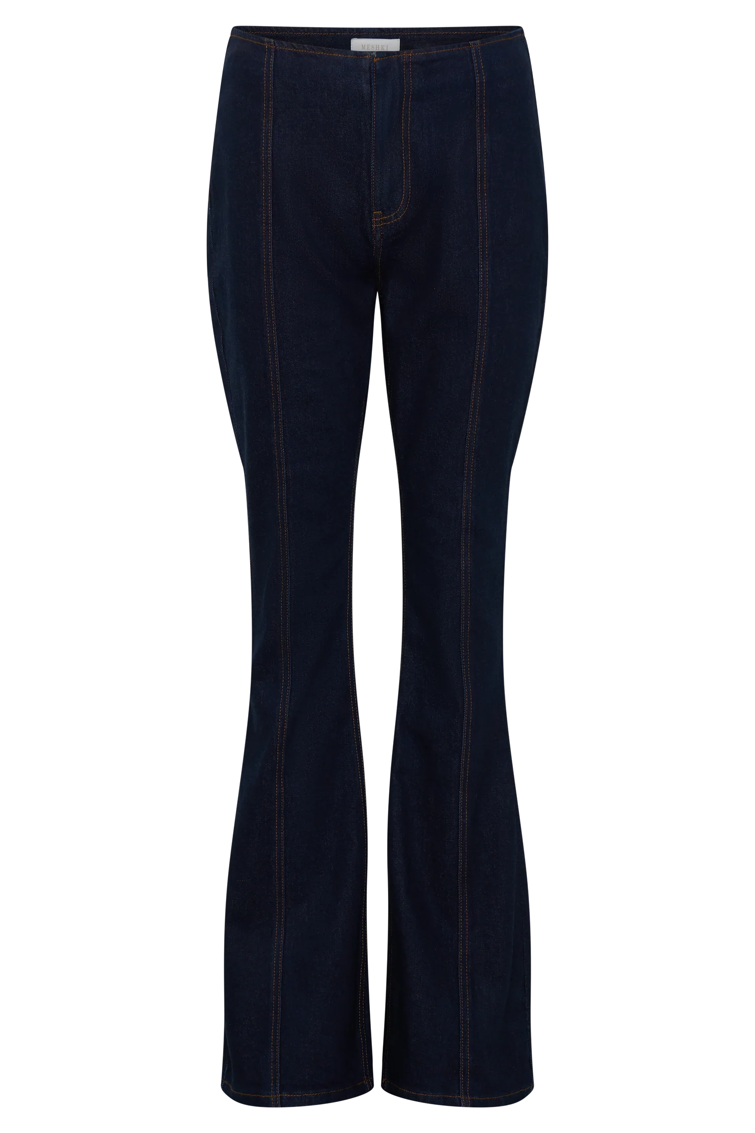 Clio Paneled Flare Jeans Indigo Blue