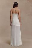 Mason Crepe And Chiffon Maxi Dress Ivory