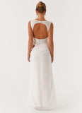 Above Ground Sequin Maxi Dress White