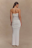 Elora Strapless Knit Maxi Dress Ivory