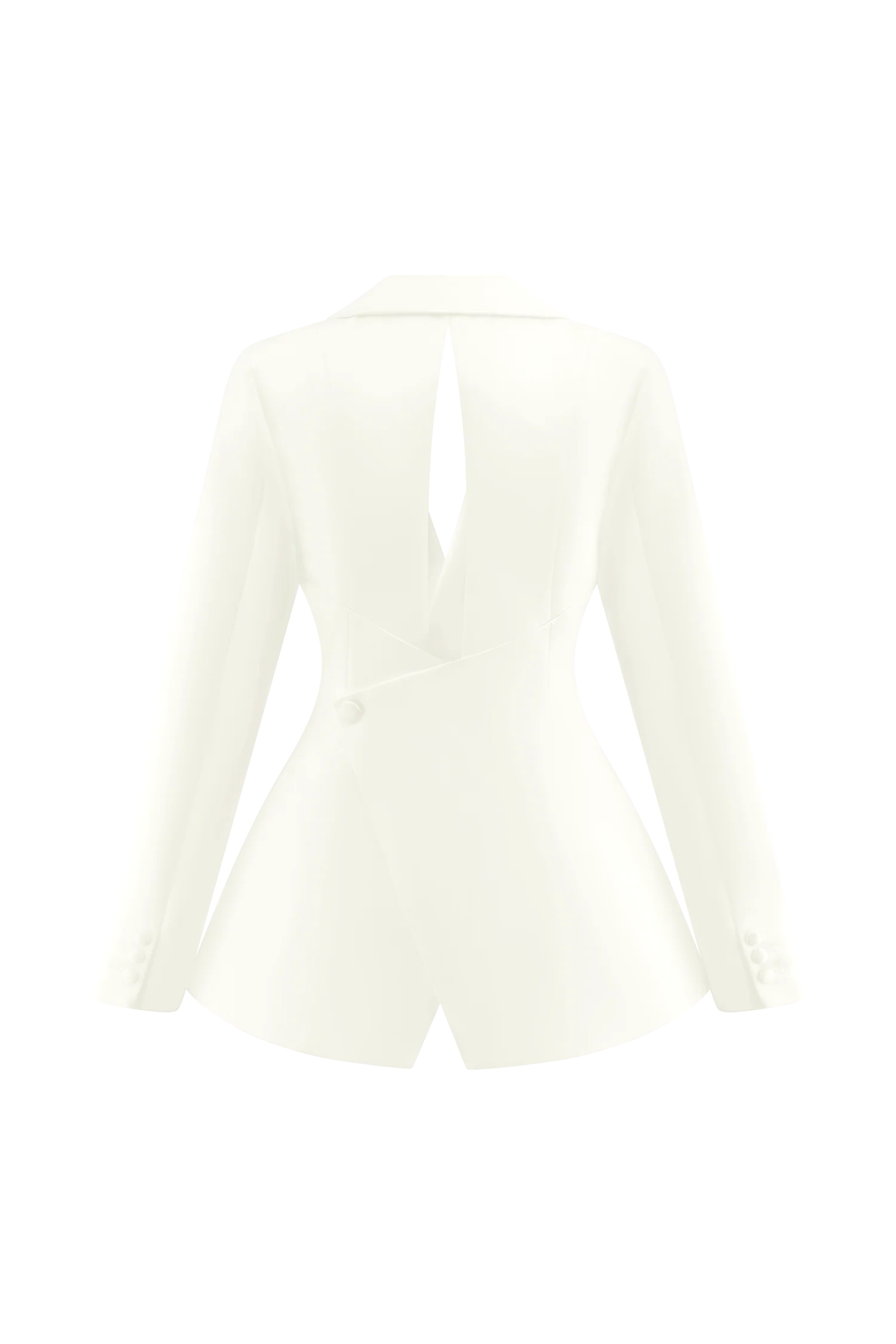 Ada Tailored Satin Blazer Ivory