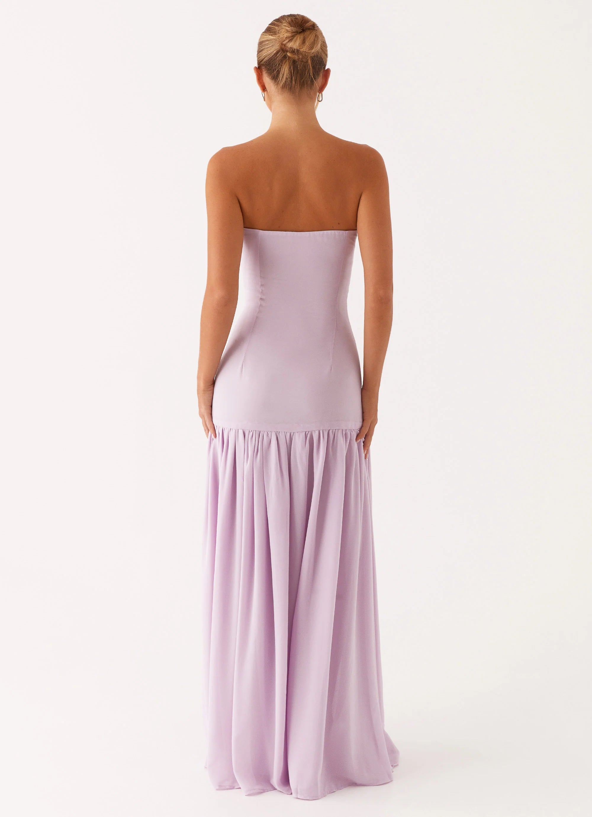 Eden Strapless Maxi Dress Lilac