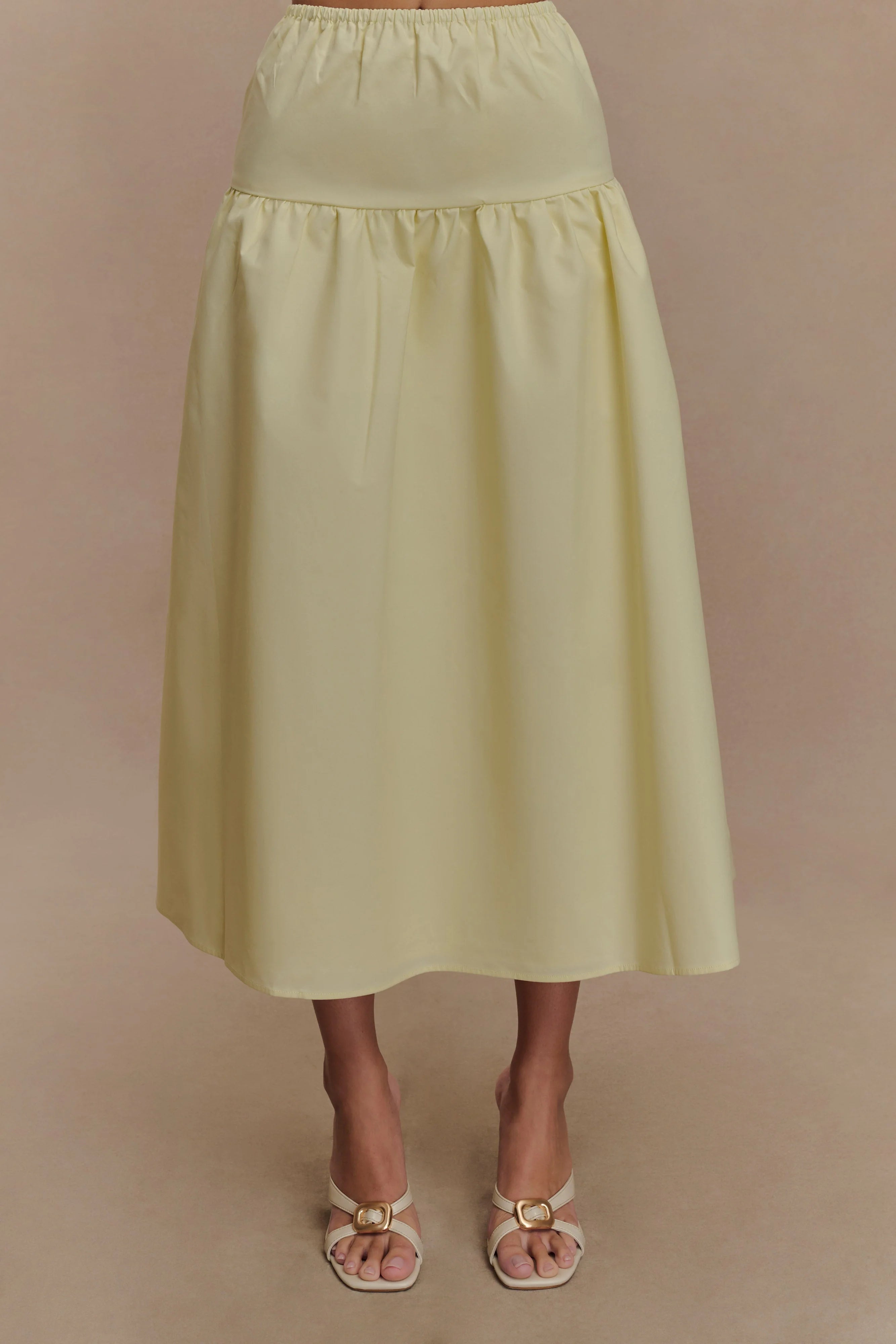 Amirah Midi Skirt Lemon