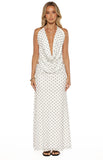 Rozie White Polka Dot Mesh Top