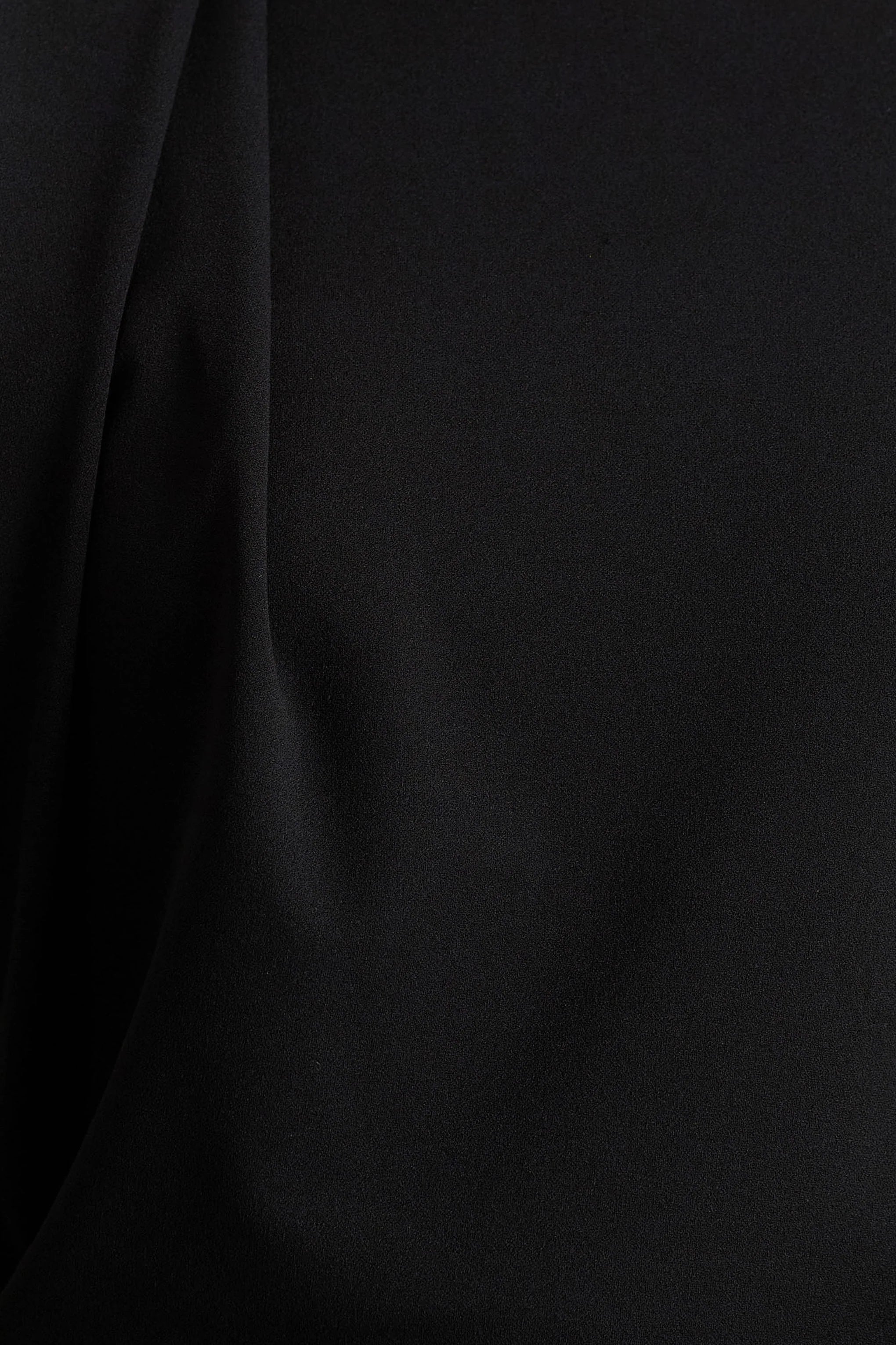 Tiff Black Crew Neck Jumpsuit With Draped Detailing