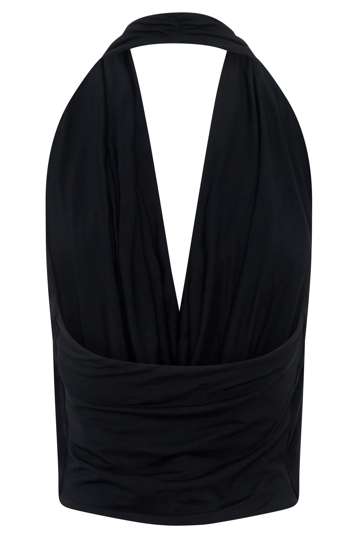 Huyen Cowl Front Modal Top Black