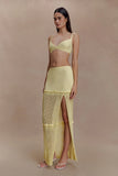Coleene Pointelle Knit Top Lemon