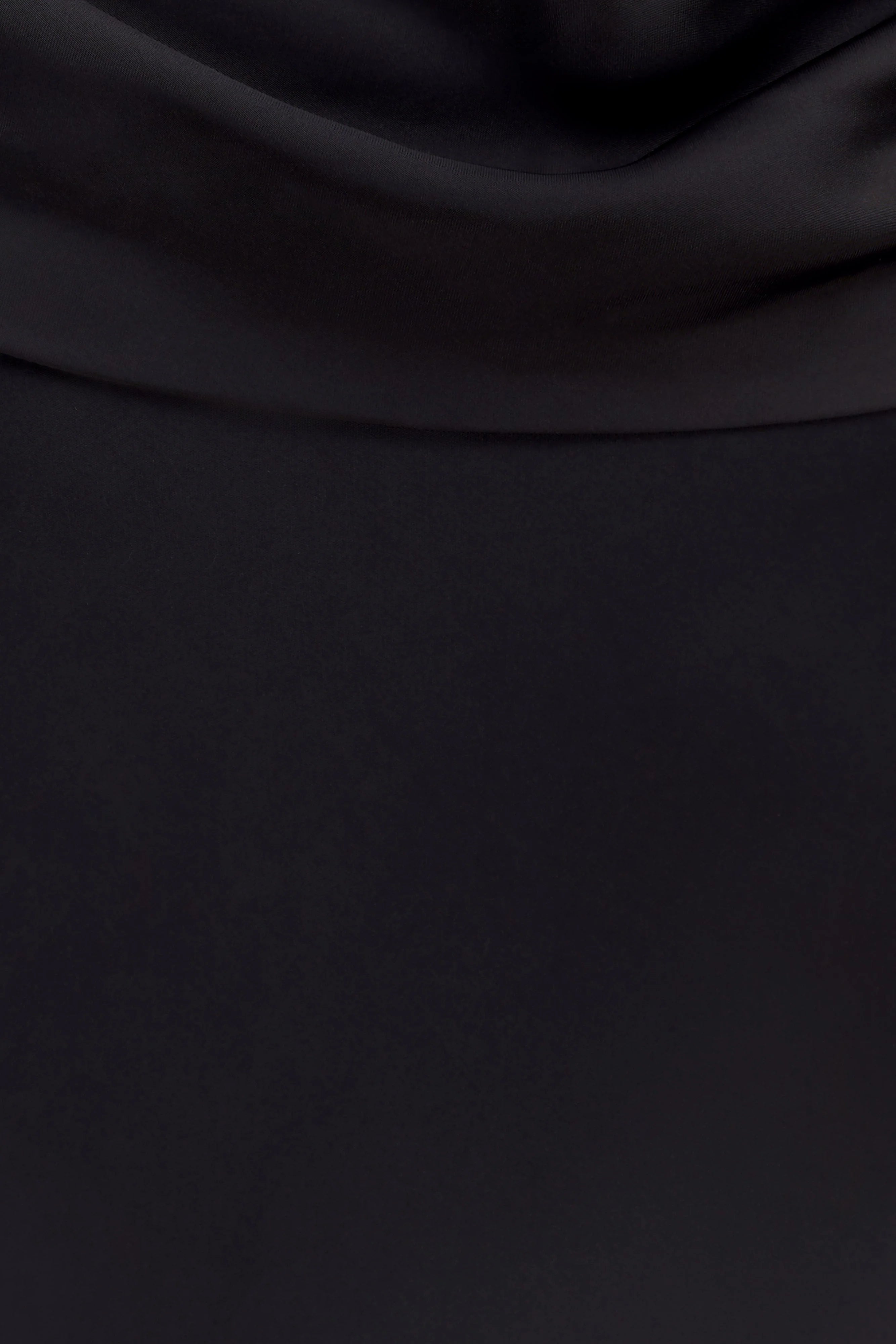 Lydia Cowl Neck Satin Maxi Dress Black
