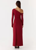 Jordana Twist Maxi Dress Merlot